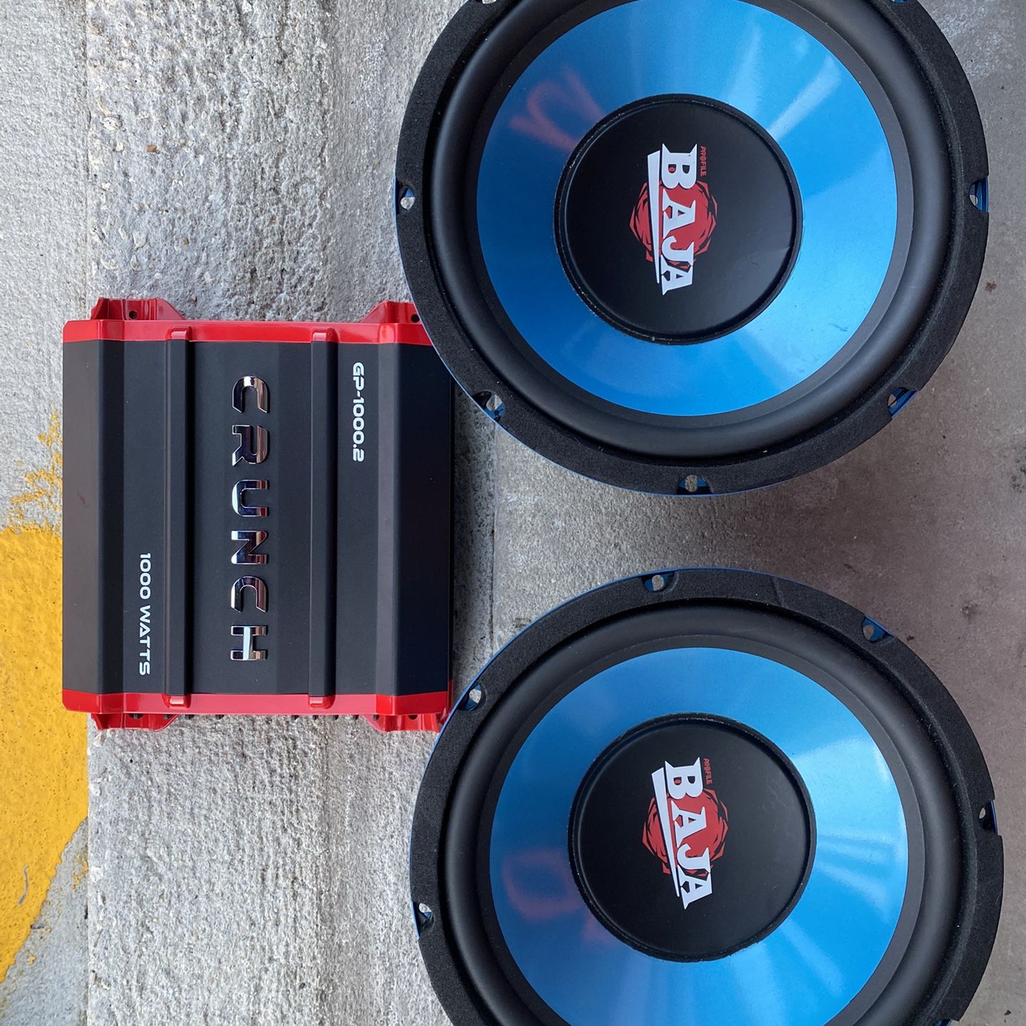 1000W Amplifier With Pair 10” Subwoofers