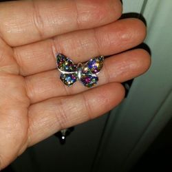 Swarovski Crystal butterfly pendant