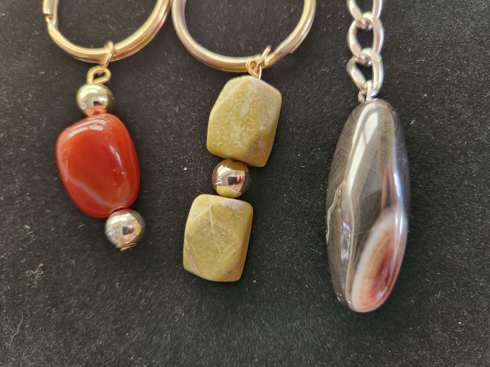 Handmade Stone Key Rings