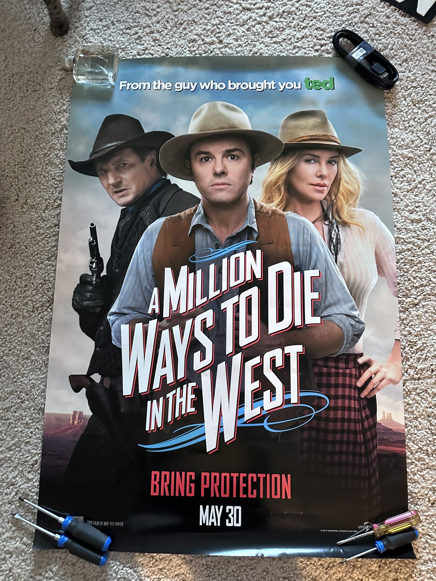 A MILLION WAYS TO DIE IN THE WEST MOVIE POSTER 2 Sided  
