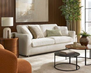 Hamilton 3-Seater Queen Sleeper Sofa, (Performance Marcel) Brilliant White (US Ver),  Like New, Perfect Condition