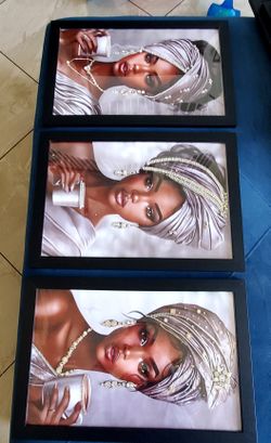Rhinestone Portrait Canvas Art