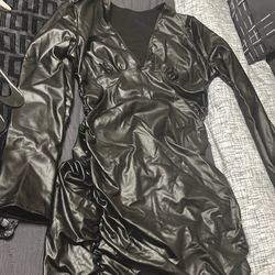 Black Leather  SHEIN Dress