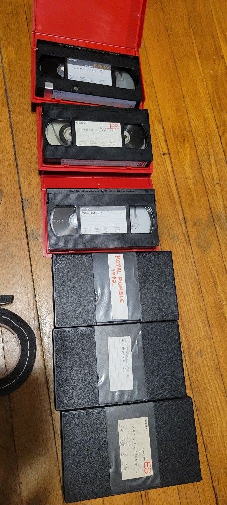 Old Wrestling VHS Tapes