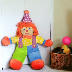 2005 Gymboree Gymbo The Clown Stuffed Plush 18" Doll Toy