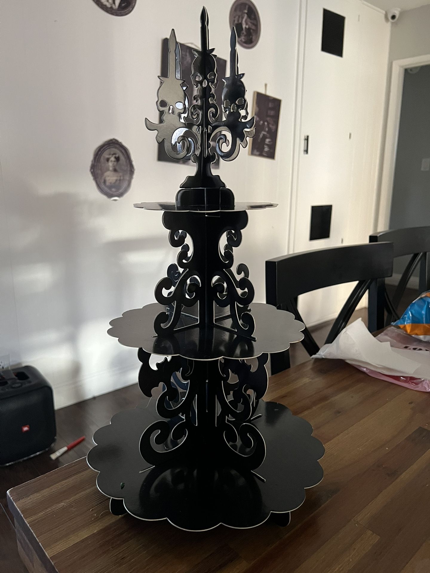 Halloween cupcake Stand With Spiderweb