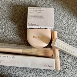 Rare Beauty Tinted Finishing Powder, Powder Brush, Eye Brightner