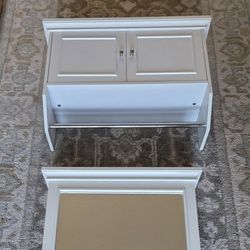 White Bathroom Wall Cabinets, Mirrored Medicine Cabinet