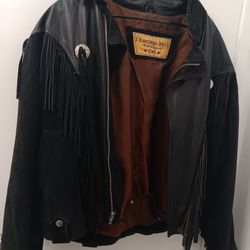 90s Durango Joe Leather Fringe Jacket 