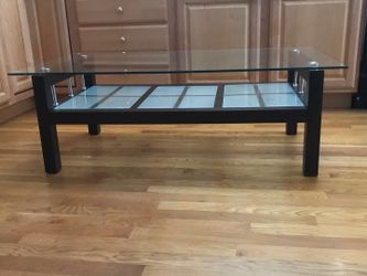 Two layers of heavy glass brand new coffee table