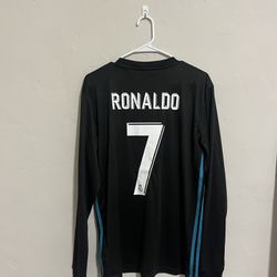 Real Madrid 2017-18 Away Ronaldo Jersey Large (slim Fit)