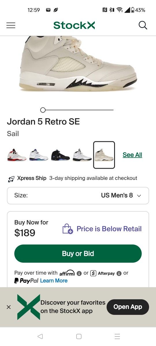 Jordan 5 Retro SE Sail