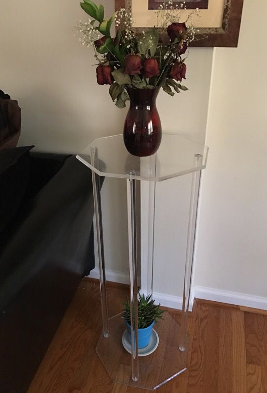 Glass side table