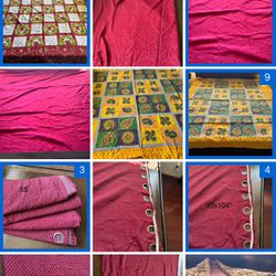 Cotton Bedsheets, Blankets, Curtains 