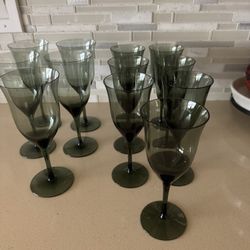 12 green wine glasses-$20 all- West Kendall 