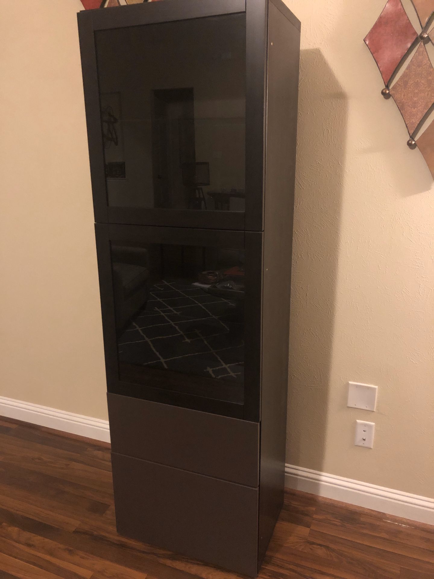 IKEA Besta Display Cabinet with Glass Shelves