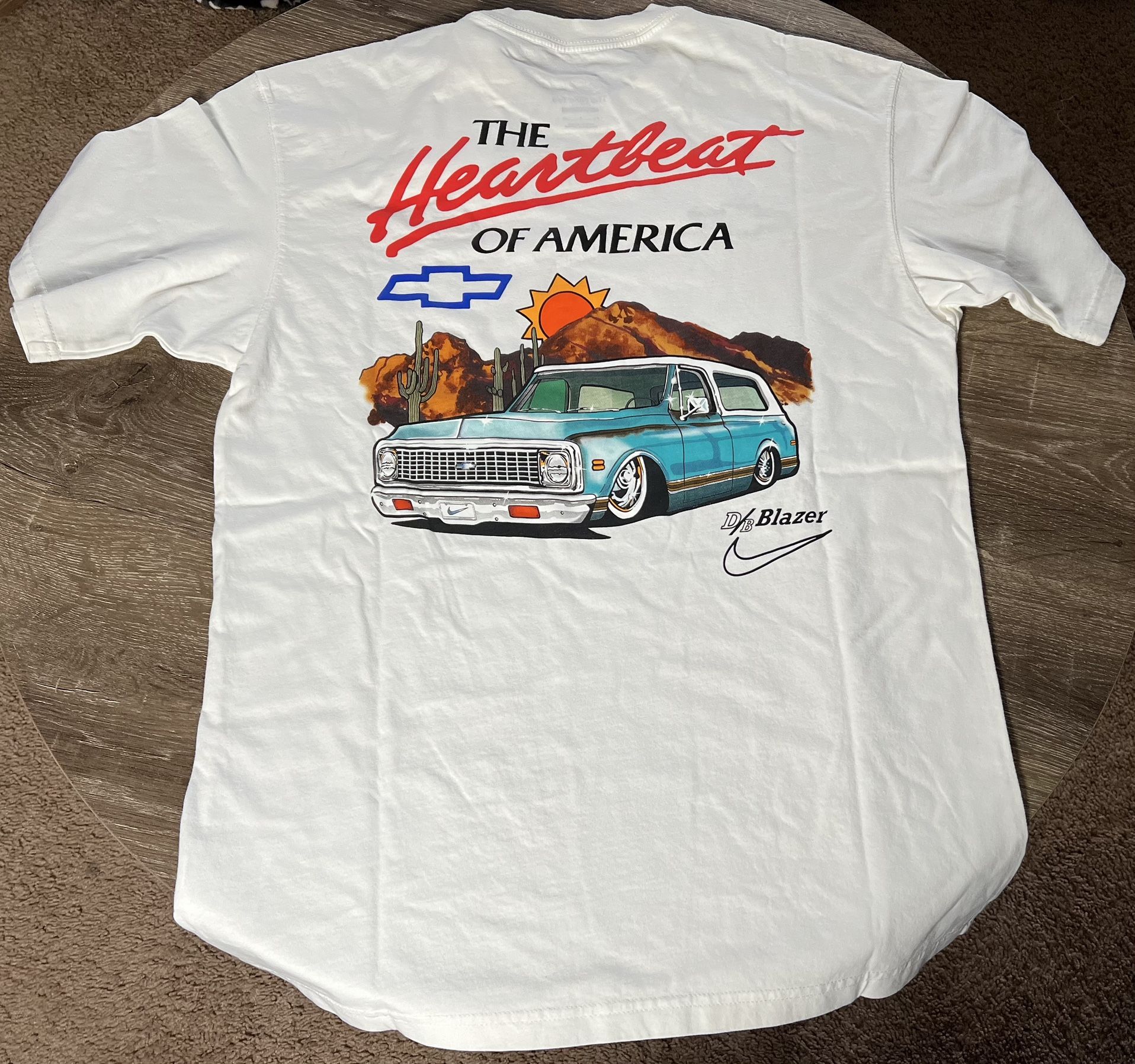 Nike x Devin Booker Max90 Chevy Blazer T-Shirt Sail | Men’s Size S | HV6690-133