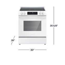 New Frigidaire - 5.3 Cu. Ft. Freestanding Electric Range with Steam-cleaning and EvenTemp - White Model: FCFE3062AW