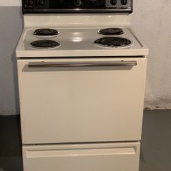 GE Electric Range Oven Stove Ivory Black