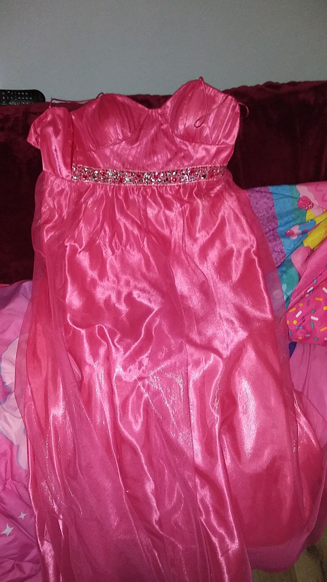 My daughter only wore it once for a dance at school nothing wrong with it