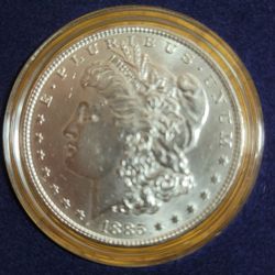 1885 MORGAN SILVER DOLLAR MS65
