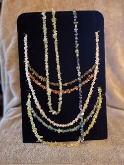 Necklaces, multi shade gemstones. Sold individually