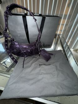 Balenciaga Le Cagole Xs Metallic Mauve Purple Purse