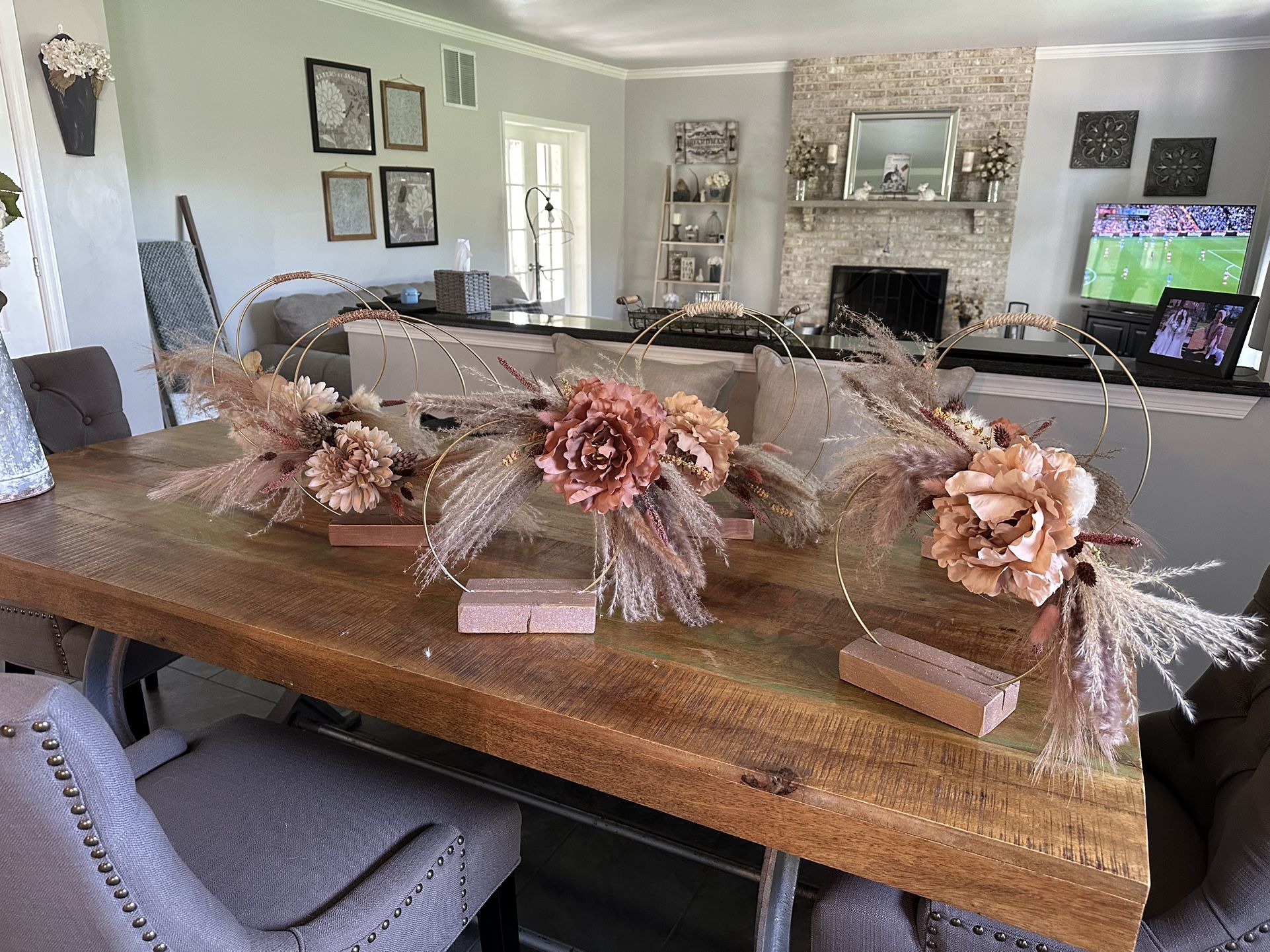 Boho Floral Centerpieces (set Of 6)