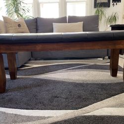 Custom real leather ottoman/bench