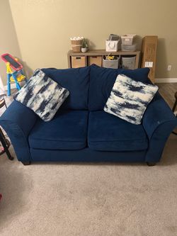 Navy Blue Loveseat Couch
