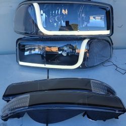 99-06 Gmc Sierra Yukon LED DRL Headlights Luces Micas Calaveras Faros Faroles