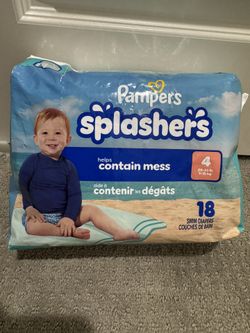 New Pampers Splashers Swim Diapers Size 4 | 20–33 lbs | 18 Pack | Never Used