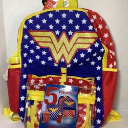 Wonder Woman 5 Piece Back Pack Set