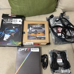 OPT7 Interior Light & Underglow Bundle Kit, Exterior Waterproof Neon Accent Car LED Lights, RGB Mult
