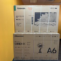 75”Toshiba 4K SMART TV