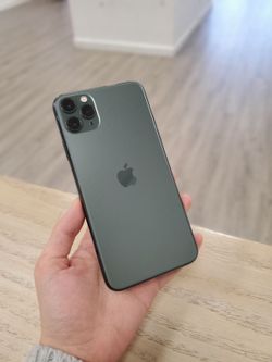 iPhone 11 Pro Max 6.5" (Unlocked) 256GB Excellent Midnight Green
