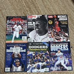 Baseball MLB Sports Illustrated ESPN David Ortiz Dodgers Magazine  And More Michael Jordan 