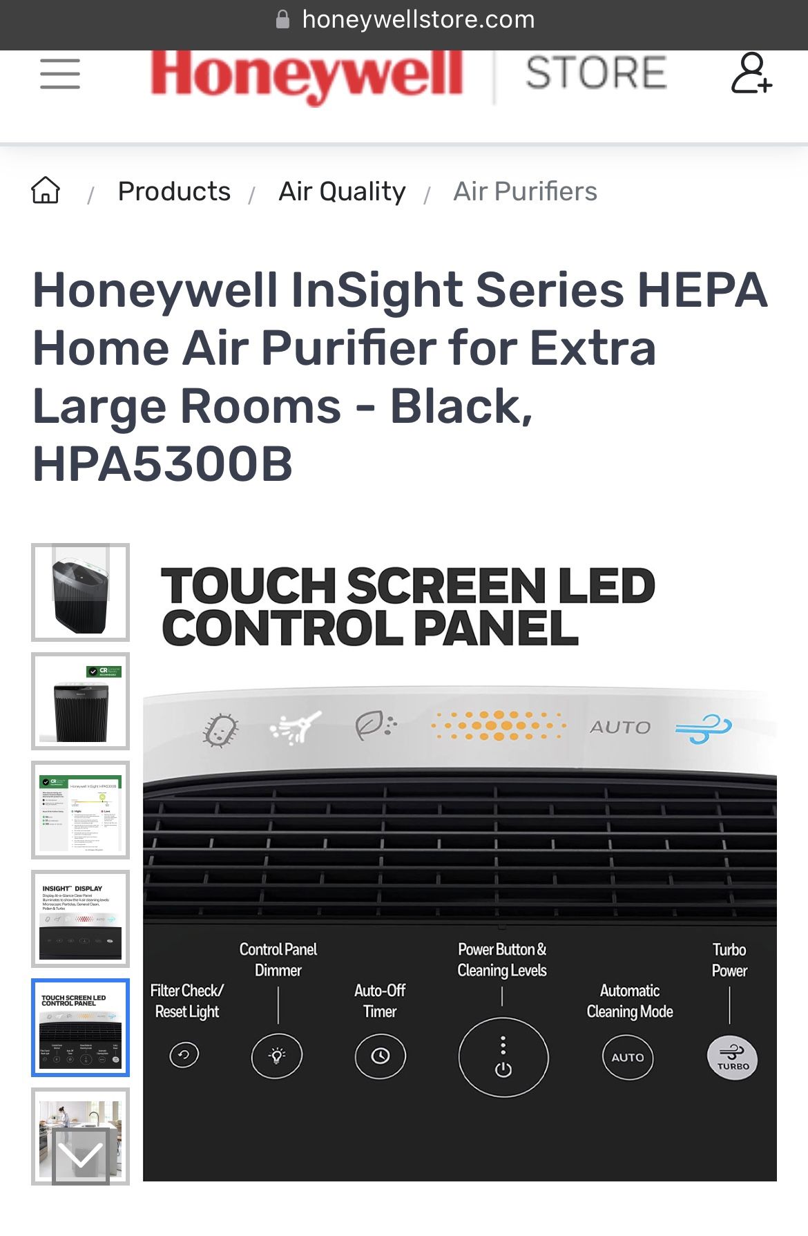 Honeywell insighttm hpa5300b deals