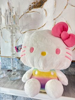 Hello Kitty Large Rainbow Plush Stuffed Animal