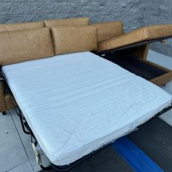 Leather Sectional Sleeper Sofa