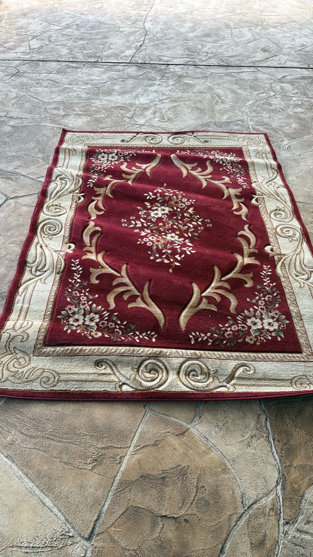 COMPASS BURGUNDY RUG