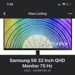 Samsung S6 32in QHD Monitor 75Hz