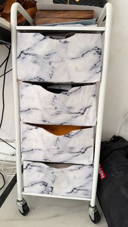 Storage cart on wheels w 4 drawers