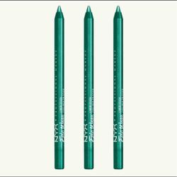 3 Pieces Of NYX Professional Makeup Epic Wear Liner Stick - Long-lasting Eyeliner Pencil - 0.043oz - INTENSE TEAL