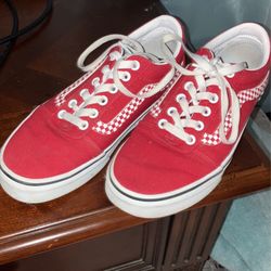 Red Checkered Vans