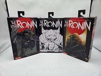 Lor Of (3) NECA TMNT The Last Ronin, Armored, Black & White, Unarmored *NEW*