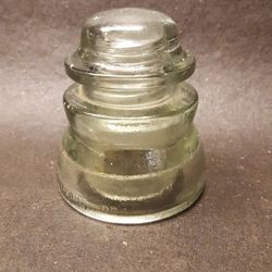 Vintage Armstrong DP1 Glass Insulator Clear Telephone Pole Glass Insulator
