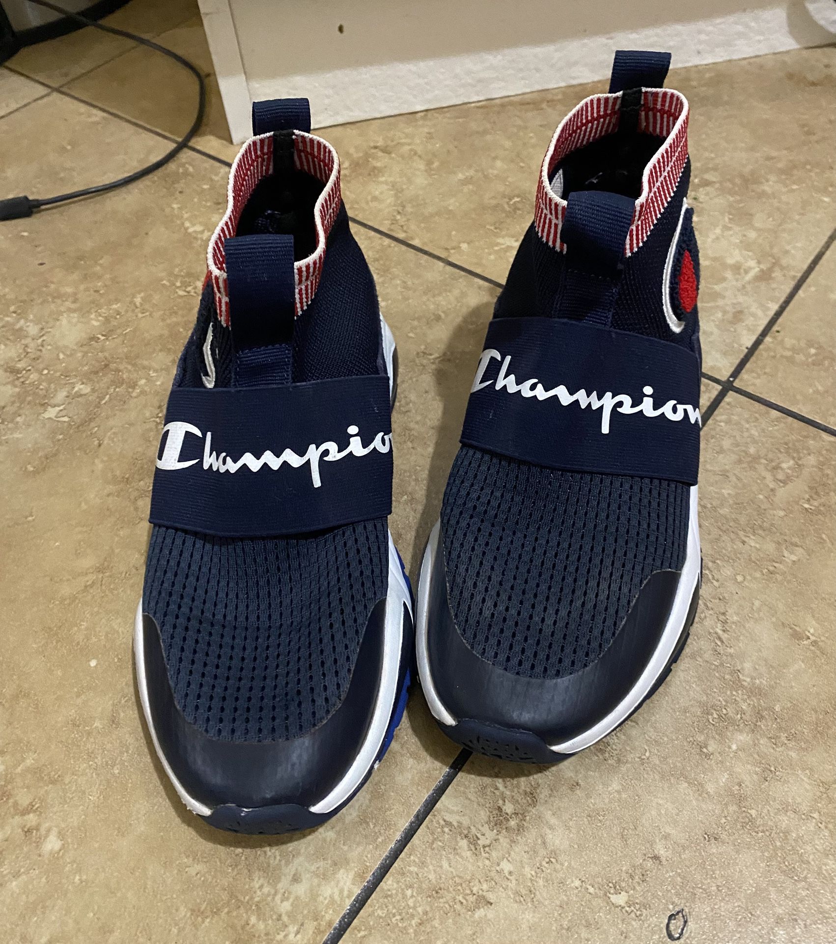 Navy Blue Champion Rally Pro High Top Sneaker