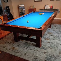 8' Rustic  Pool Table