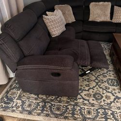 One Year Old Sectional And All Wood Coffee Table